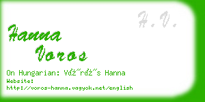 hanna voros business card